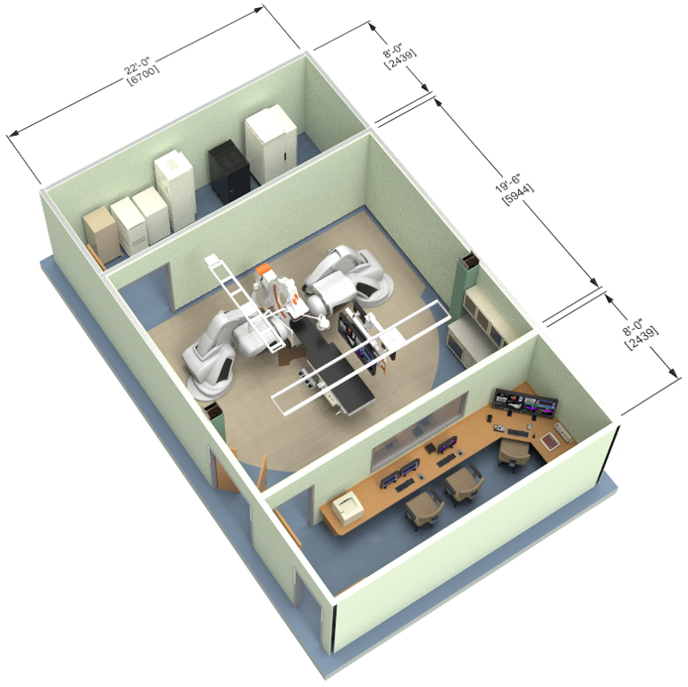 Possible layout of a stereotaxis ep lab